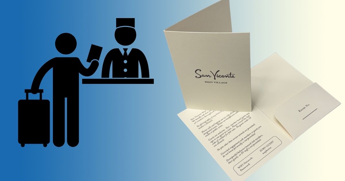 Custom Die Cut Hotel Key Card Holder Design & Production in Los Angeles